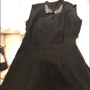 Bcbg bejeweled black romper size 2